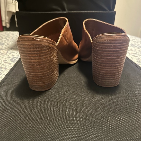 Steve Madden mules brown leather 4 inch heel - Picture 4 of 5